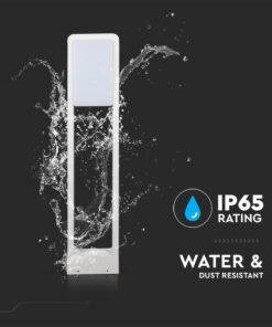 10W LED Φωτιστικό Κολωνάκι 80cm V-TAC Samsung Chip Λευκό Σώμα IP65 4000K 2120117VT