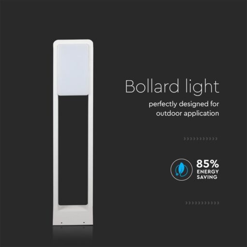 10W LED Φωτιστικό Κολωνάκι 80cm V-TAC Samsung Chip Λευκό Σώμα IP65 4000K 2120117VT