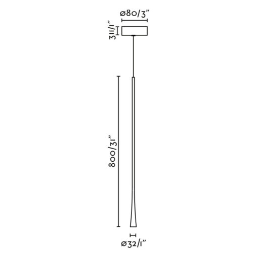 DIANA 800 GOLD PENDANT LED 6W 2700K Faro Barcelona 1-FR22020