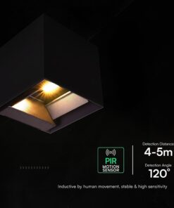 Ηλιακό LED Φωτιστικό Τοίχου 9W 800 lm 3in1 PIR Sensor IP65 – Μαύρο V-TAC 23770‑1