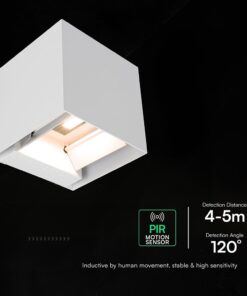 Ηλιακό LED Φωτιστικό Τοίχου 9W 800 lm 3in1 PIR Sensor IP65 – Λευκό V-TAC 24063‑1