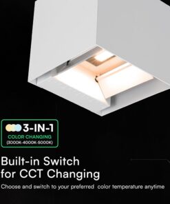 Ηλιακό LED Φωτιστικό Τοίχου 9W 800 lm 3in1 PIR Sensor IP65 – Λευκό V-TAC 24063‑1