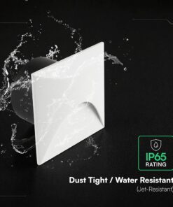 V‑TAC LED Φωτιστικό Σκαλοπατιών 3W 230lm 3000K IP65 Τετράγωνο Λευκό – 24231