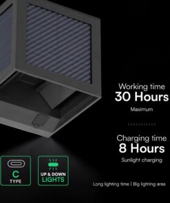 V‑TAC Ηλιακό Φωτιστικό Τοίχου 9W 900lm 3in1 με Ανιχνευτή Κίνησης IP65 – 24293VT