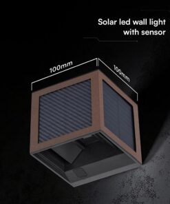 V‑TAC Ηλιακό Φωτιστικό Τοίχου 9W 900lm 3in1 με Ανιχνευτή Κίνησης IP65 Καφέ – 24294