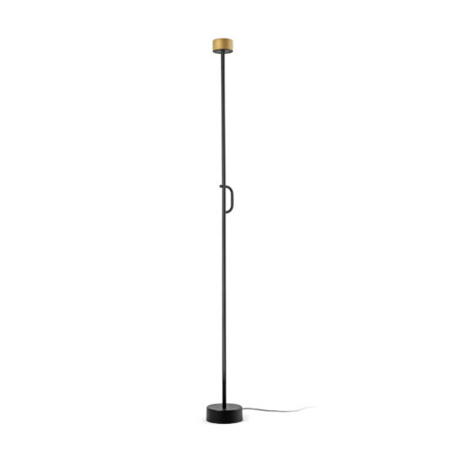 STAFF FLOOR LAMP BLACK/GOLD SCREEN LED 25W 2700K Faro Barcelona 1-FR24531