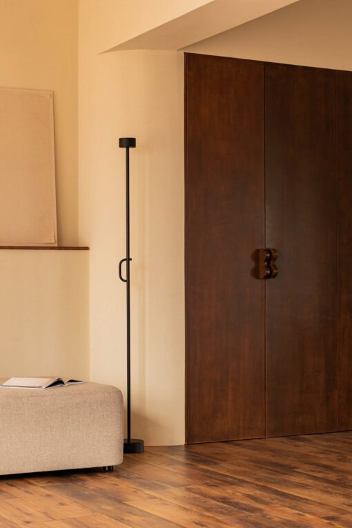 STAFF FLOOR LAMP BLACK/GOLD SCREEN LED 25W 2700K Faro Barcelona 1-FR24531