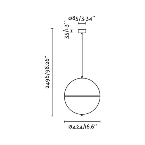 DOME M BLACK PENDANT 1XE27 Faro Barcelona 1-FR29917