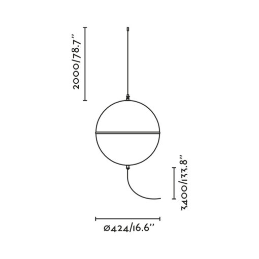 DOME M PENDANT WITH SWITCH 1XE27 Faro Barcelona 1-FR29918
