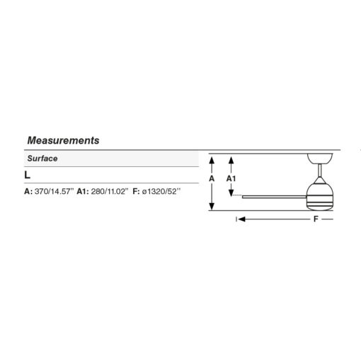 POROS Ø1320MM WHITE 3 BLADES 19W LED 2700K TUYA Faro Barcelona 1-FR33524WT