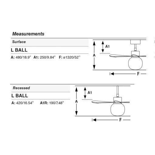 LIGHT KIT BALL GREY LED 20W 2700K DIM AMELIA Faro Barcelona 1-FR33768