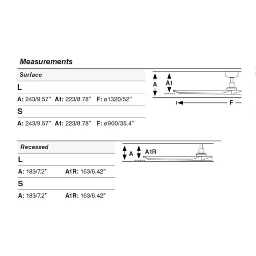 HEYWOOD S RECESS Ø900 WHITE 3P PINE Faro Barcelona 1-FR33805R