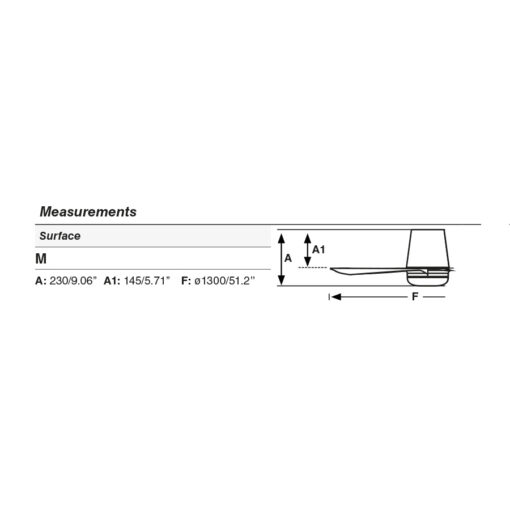 PUNT TUB M Ø1300MM BLACK 3 BLADES BLACK TUYA Faro Barcelona 1-FR33830WT