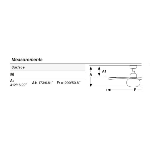 PALMA M Brown – DC 5 Speed, IP44, E27, Wall Control White – Ανεμιστήρας Οροφής Με Φως