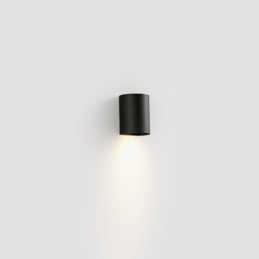 SOLE WALL LIGHT ROUND BLACK SMOOTH 1xGU10 Faro Barcelona 1-FR40523