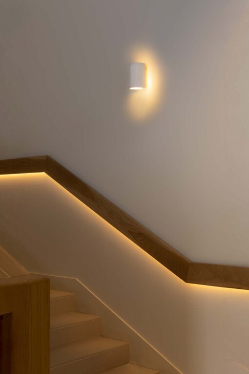 SOLE ROUND WHITE STRIPED WALL LIGHT 1xGU10 Faro Barcelona 1-FR40526