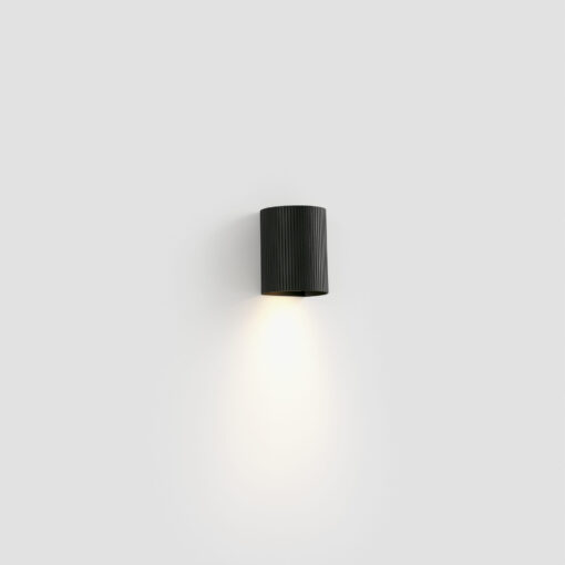 SOLE ROUND BLACK STRIPED WALL LIGHT 1xGU10 Faro Barcelona 1-FR40527