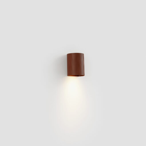 SOLE WALL LIGHT ROUND TERRACOTTA STRIBBED 1xGU10 Faro Barcelona 1-FR40529