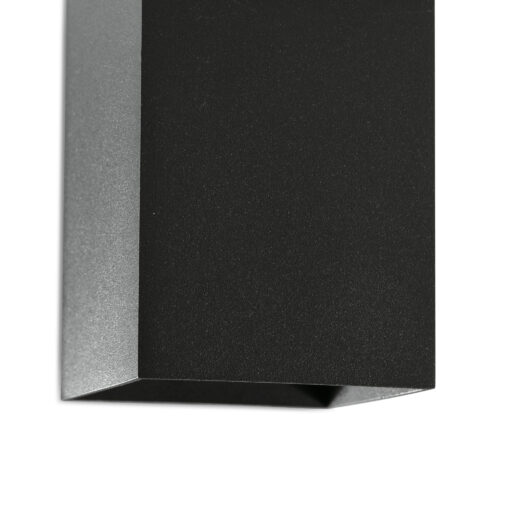 LUNE SMOOTH BLACK SQUARE WALL LIGHT 1xGU10 Faro Barcelona 1-FR40531