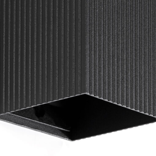 LUNE WALL LIGHT SQUARE BLACK STRUTTED 1xGU10 Faro Barcelona 1-FR40535