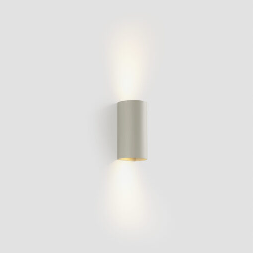 SOLE WALL LIGHT ROUND GREY SMOOTH 2xGU10 Faro Barcelona 1-FR40540