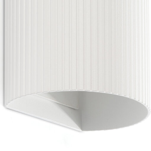 SOLE ROUND WHITE STRIPED WALL LIGHT 2xGU10 Faro Barcelona 1-FR40542