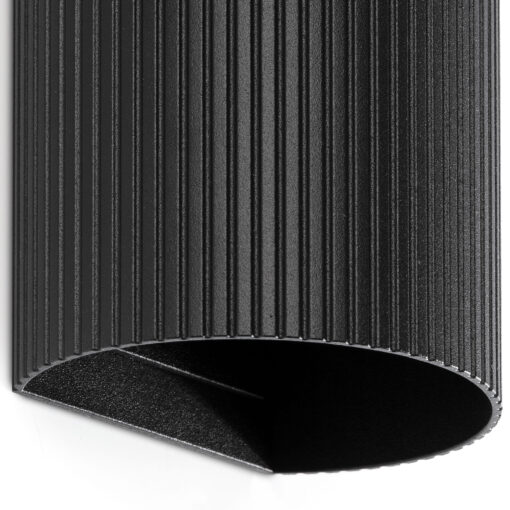 SOLE ROUND BLACK STRIPED WALL LIGHT 2xGU10 Faro Barcelona 1-FR40543