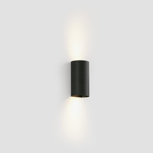 SOLE ROUND BLACK STRIPED WALL LIGHT 2xGU10 Faro Barcelona 1-FR40543