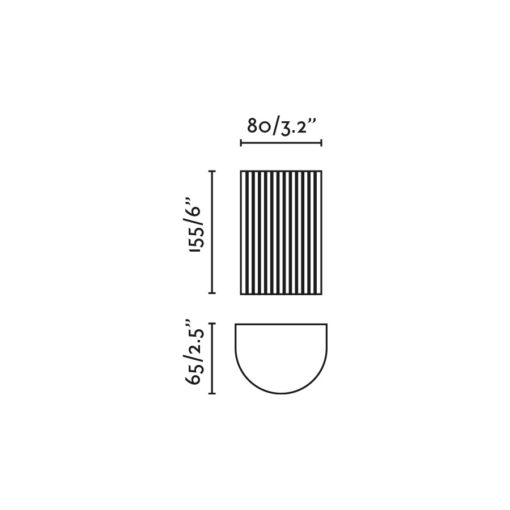 SOLE ROUND BLACK STRIPED WALL LIGHT 2xGU10 Faro Barcelona 1-FR40543
