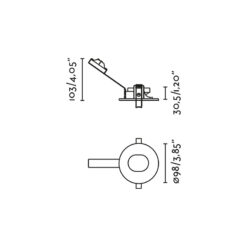 NIVA PINHOLE DIRECTIONAL IP65 BLACK MR16 1xGU10 Faro Barcelona 1-FR43432