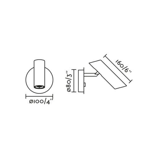 LEO WALL LIGHT WHITE LED 3.5W 2700K Faro Barcelona 1-FR43792