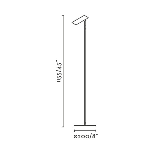 LEO BLACK LIVING ROOM FLOOR LED 7W 2700K Faro Barcelona 1-FR43799