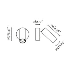STAN BLACK WALL LIGHT WITH 1XGU10 MR11 SWITCH Faro Barcelona 1-FR43823