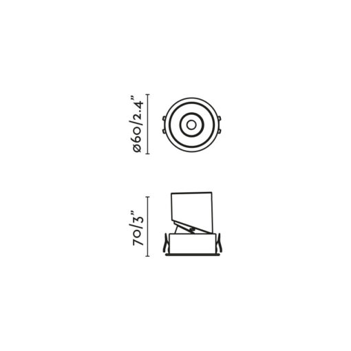LOX RECESSED ADJUSTABLE BLACK 5-9W 2700K 36° Faro Barcelona 1-FR43881