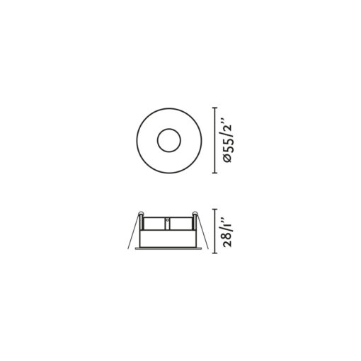 TAST EMP. ROUND WHITE/WHITE LED 5W 2700K Faro Barcelona 1-FR44001
