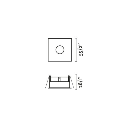 TAST EMP. SQUARE WHITE/WHITE LED 5W 2700K Faro Barcelona 1-FR44002
