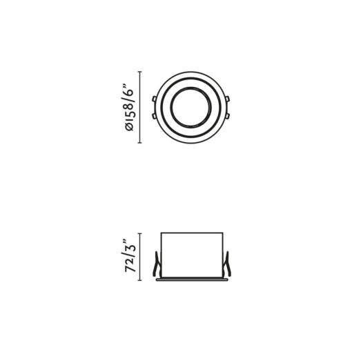 DOP RECESSED WHITE LED 33W 2700K Faro Barcelona 1-FR44007