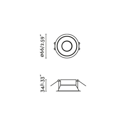 FLAC IP65 RECESSED WHITE GU10 MR11 Faro Barcelona 1-FR44102