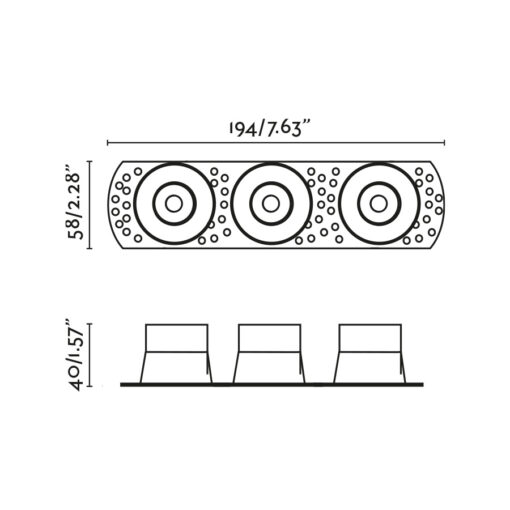 FLIC `3L TRIM.ORI. ADJUSTABLE RECESSED BLACK GU10 Faro Barcelona 1-FR44115