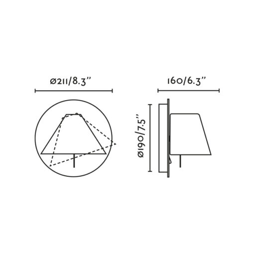 NOON MOSS GREY WALL LIGHT E27 Faro Barcelona 1-FR62356