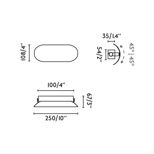 NOVO 250 BLACK LED WALL LAMP 5W 2700K Faro Barcelona 1-FR62717