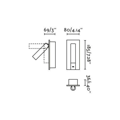 GABO READER BLACK LED 4W 2700K Faro Barcelona 1-FR62754