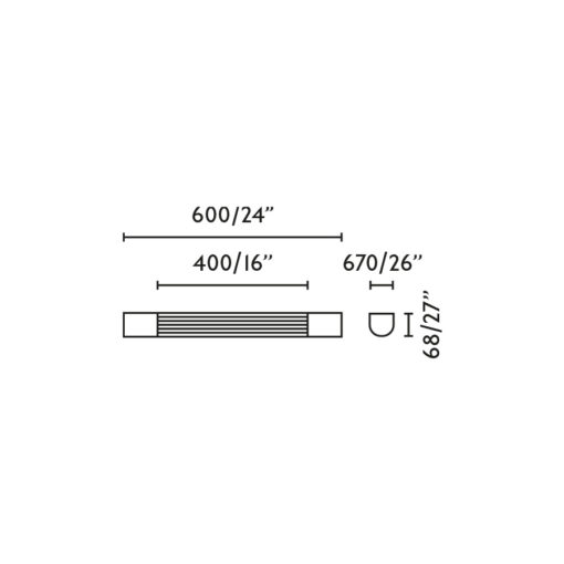 KIVA 600 CHROME LED WALL LIGHT 10W 3000K Faro Barcelona 1-FR62832