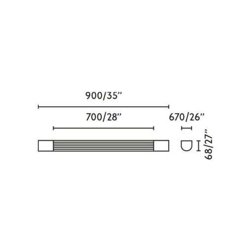 KIVA 900 WALL LAMP BLACK LED 14W 2700K Faro Barcelona 1-FR62835