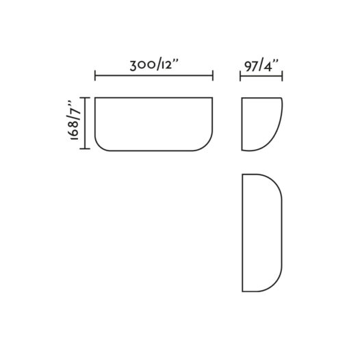 KAPPU WALL LIGHT WHITE 1xE14 300mm Faro Barcelona 1-FR63430