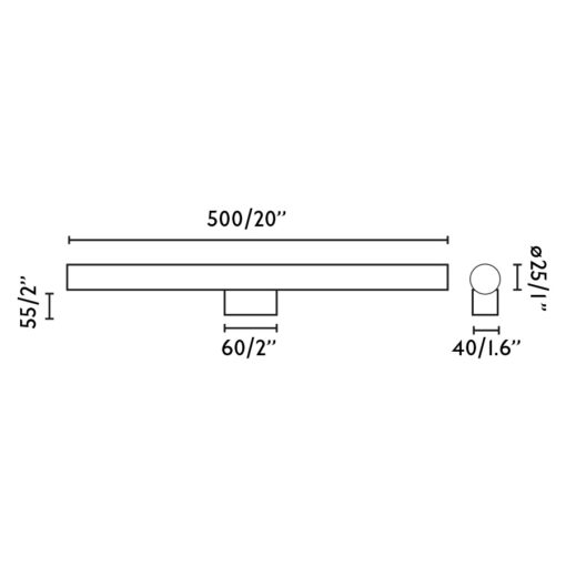 CALMA WALL LIGHT LINESTRA BLACK 7W 2700K Faro Barcelona 1-FR63553