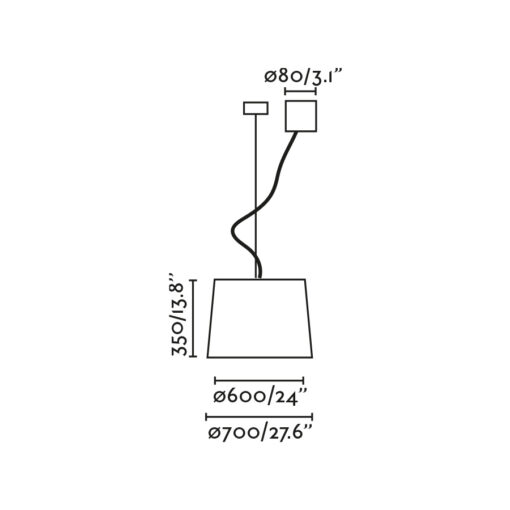 SAMBA 700 COLG. OFFSET BLACK SCR. BEIGE 3XE27 Faro Barcelona 1-FR64330-154