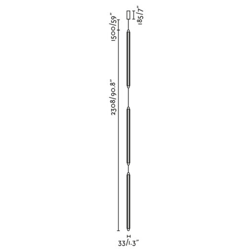 LUMINA 600 3L PENDANT LAMP BLACK LED 36W 2200K Faro Barcelona 1-FR64642-111