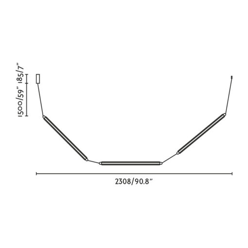 LUMINA 600 3L COLG EMP S/M CURVEDED NEG LED 36W 22 Faro Barcelona 1-FR64652-131