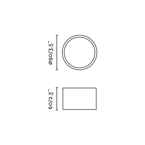 MIZU CEILING LAMP BLACK/BLACK LED 8W 2700K Faro Barcelona 1-FR68616